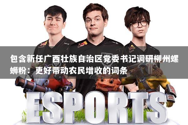 包含新任广西壮族自治区党委书记调研柳州螺蛳粉：更好带动农民增收的词条